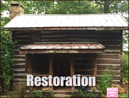 Historic Log Cabin Restoration  Fleetwood, North Carolina